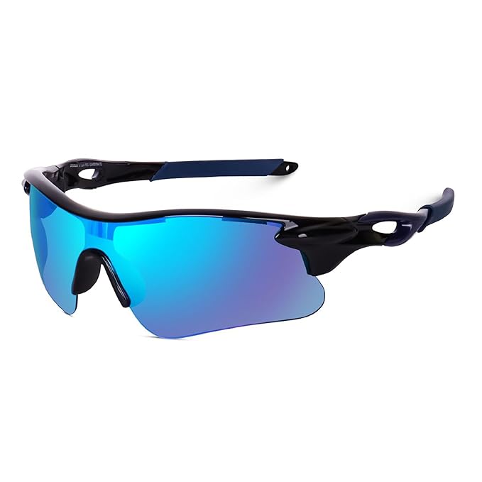 Dervin Non Polarized Oversized Sports Sunglasses for Men Women, Outdoor Cricket Cycling Hiking Fishing
              Sunglasses