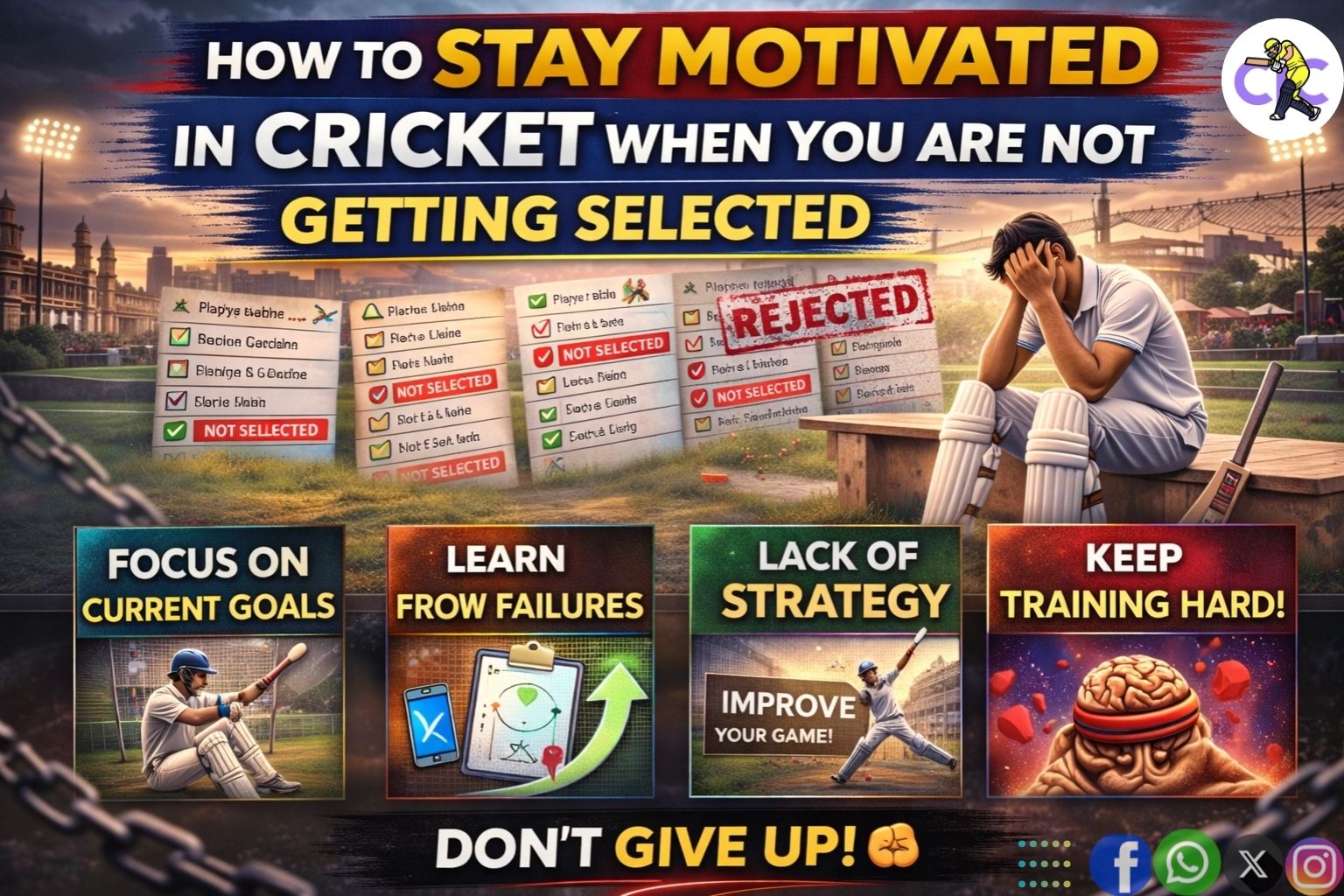 How to Stay Motivated in Cricket When You Are Not Getting Selected
