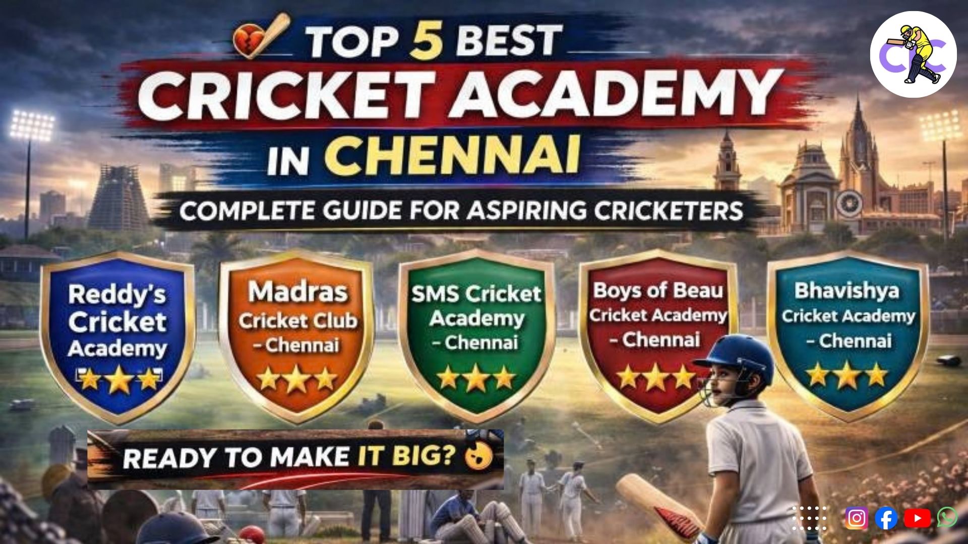 🏏 Top 5 Best Cricket Academy in Chennai – Complete Guide for Aspiring Cricketers