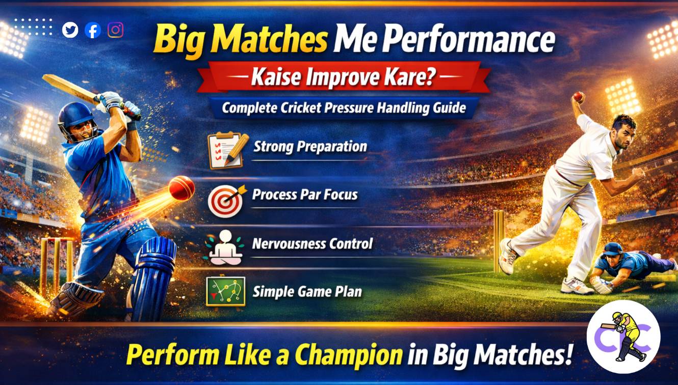 Big Matches Me Performance Kaise Improve Kare? – Complete Cricket Pressure Handling Guide
