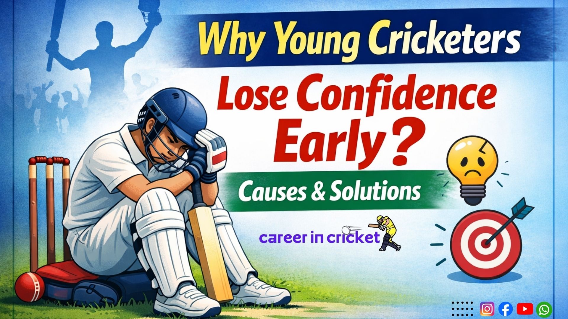 Why Young Cricketers Lose Confidence Early? Causes & Solutions