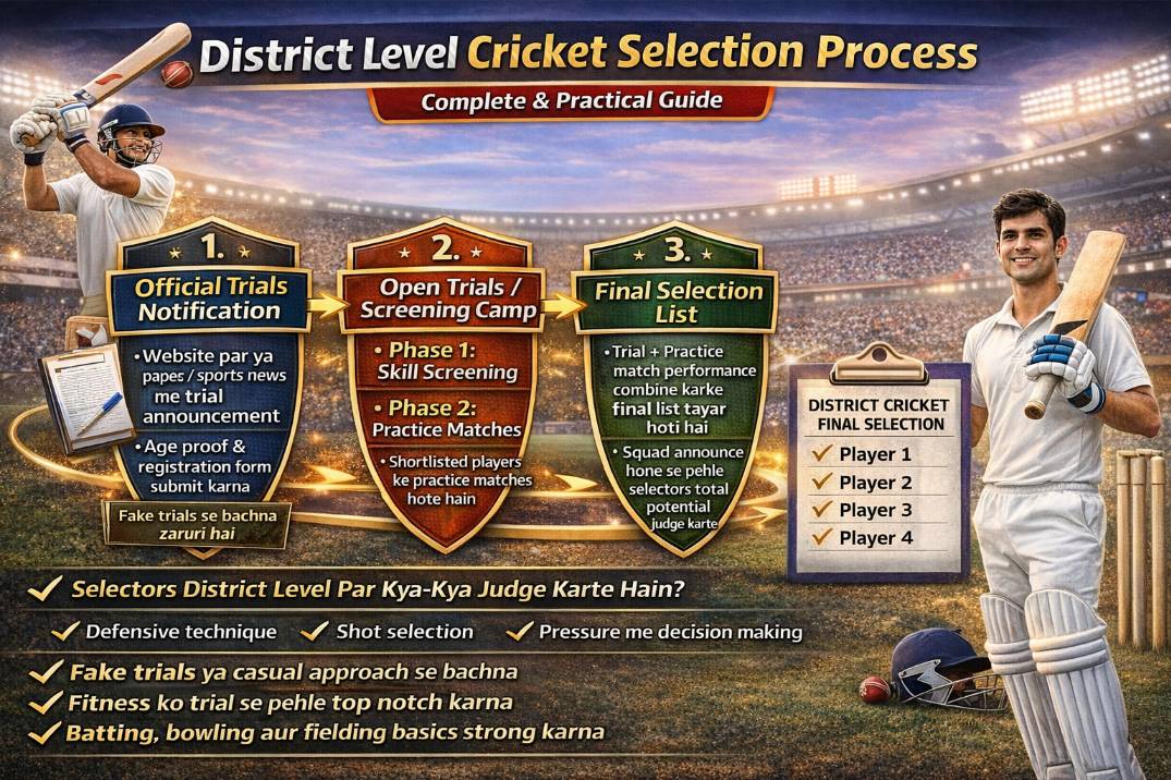 District Level Cricket Selection Process – Complete & Practical Guide