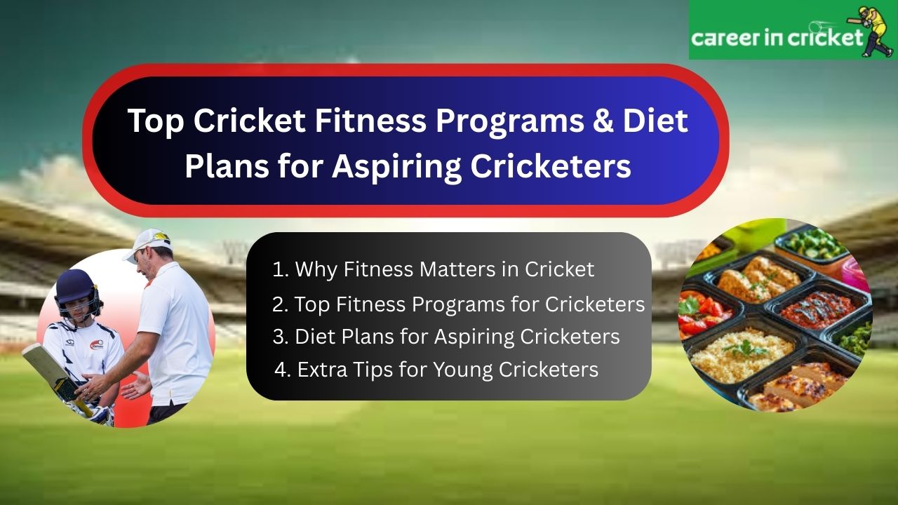 Top Cricket Fitness Programs & Diet Plans for Aspiring Cricketers